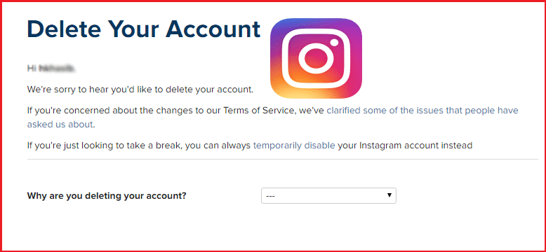 How To Delete Instagram Account 
